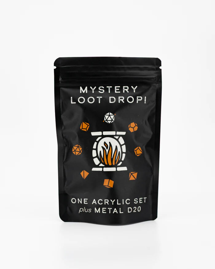 Acrylic Set + Metal D20 | Mystery Loot Drop