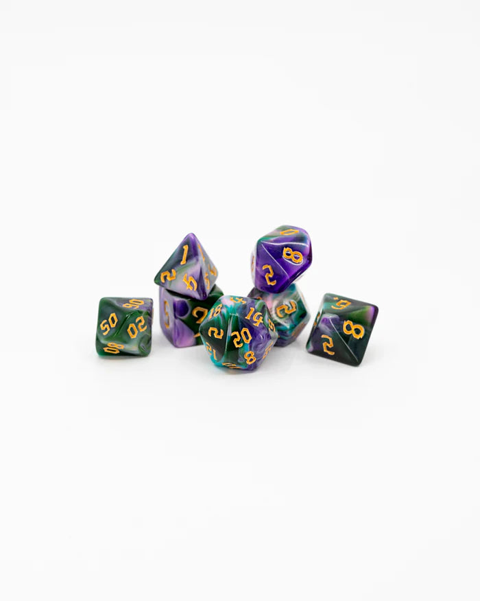King Cake | 7 Piece Acrylic Dice Set